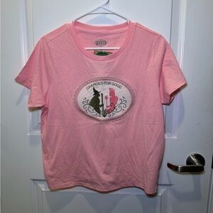 NWT BoxLunch Wicked For Good Doily Ladies Cropped Embroidered Tee